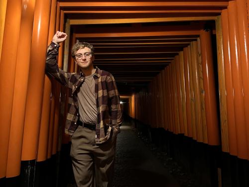 Many Oswego students have benefited from study-abroad opportunities, such as SUNY Oswego student Tyler Krompier, who studied abroad for an academic year at International College of Liberal Arts in Kofu, Japan.