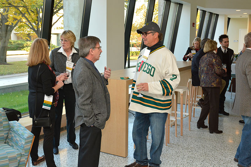 Donors at reception in Tyler Hall