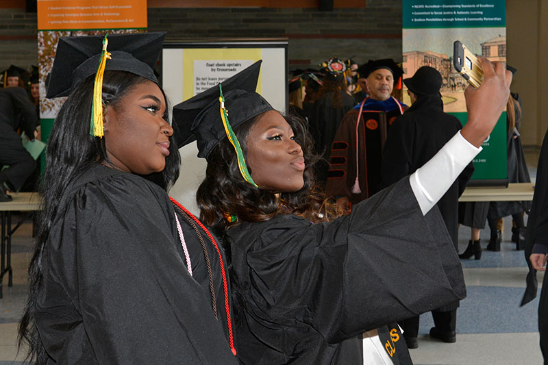 Students at Commencement