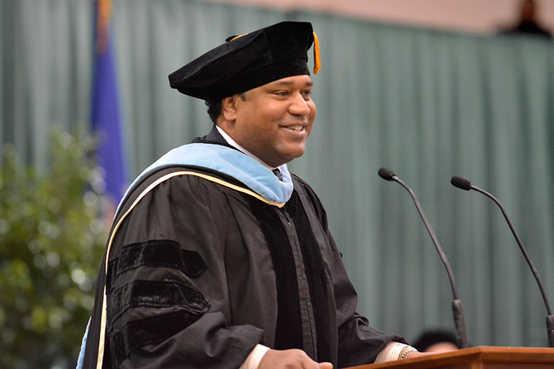 Dr. Damon A. Williams speaks at Commencement