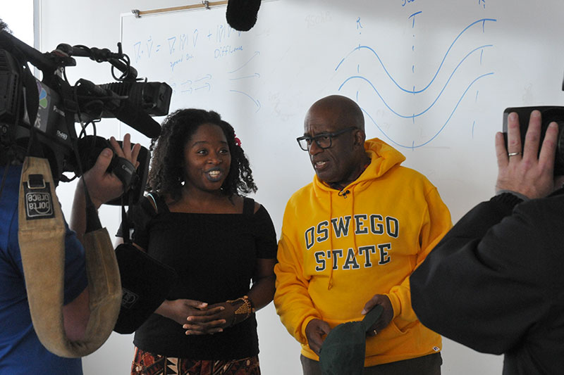 Ashante McLeod-Perez and Al Roker