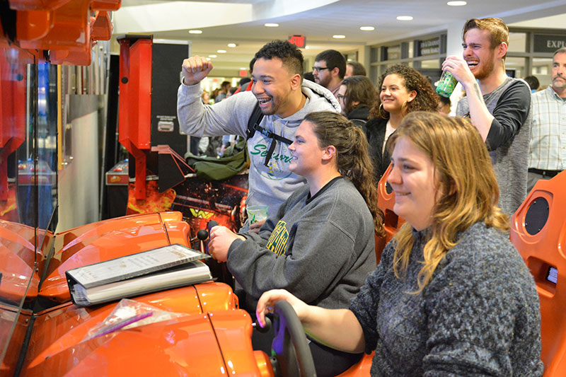 Students enjoying games at OzFest