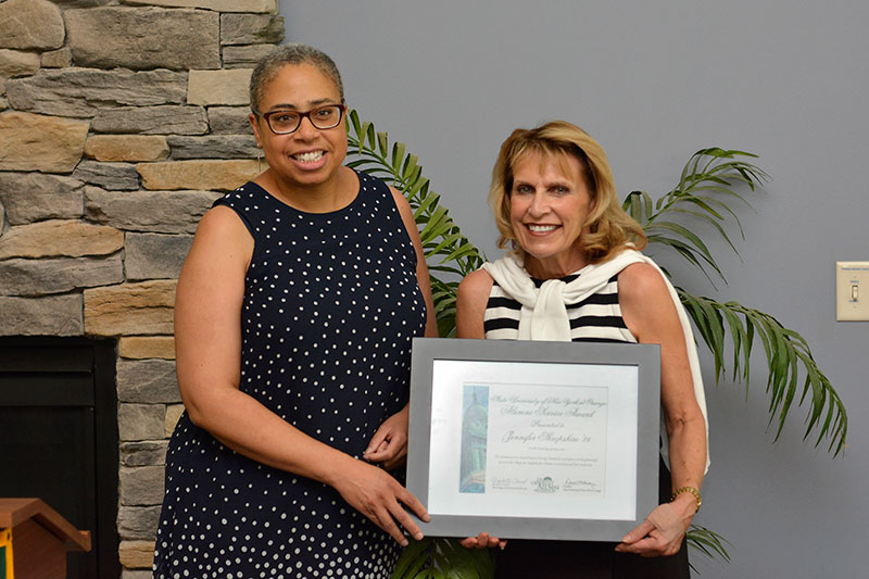 Jennifer Shropshire with President Deborah F. Stanley