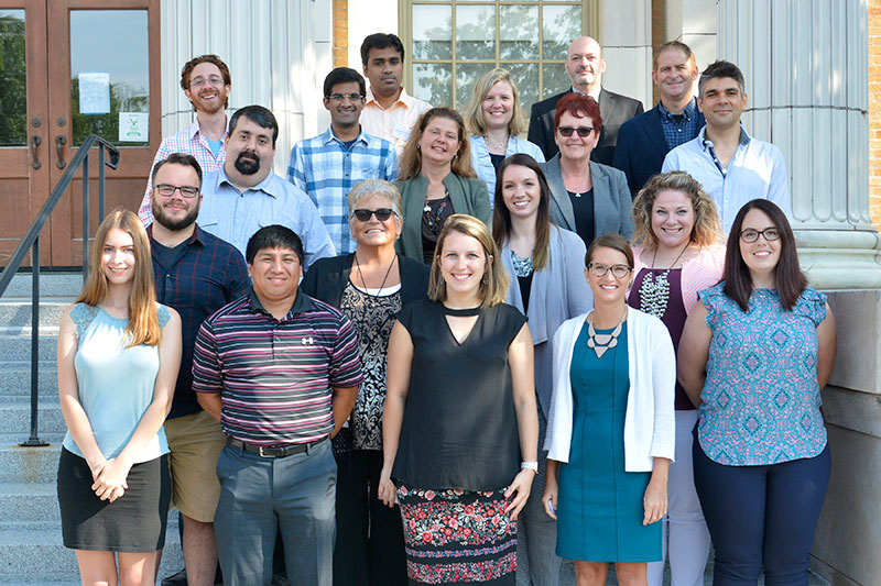 New professional staff on Sheldon Hall steps