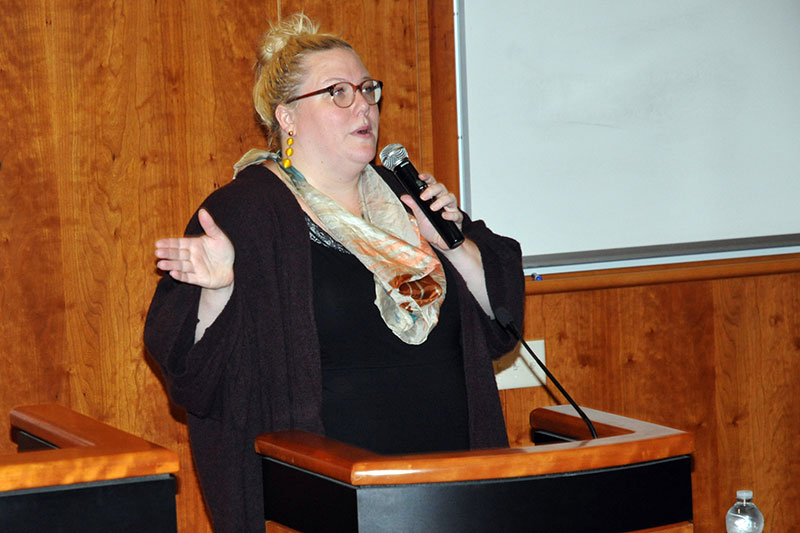 ORI author Lindy West speaks with students