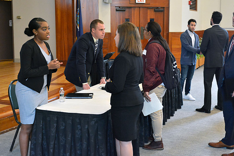 Professionals speak with American Marketing Association students