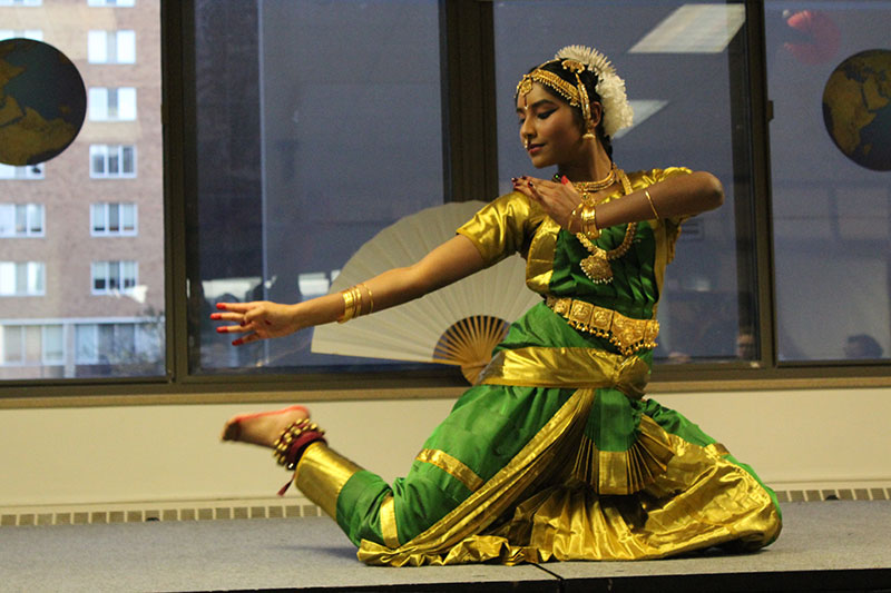 A dancer performs a traditional dance from India