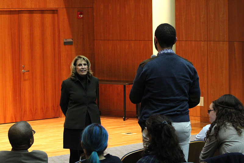 Eusebio Omar Van Reenen asks President Deborah F. Stanley a question