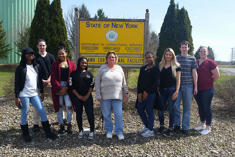 Public justice students on field trip