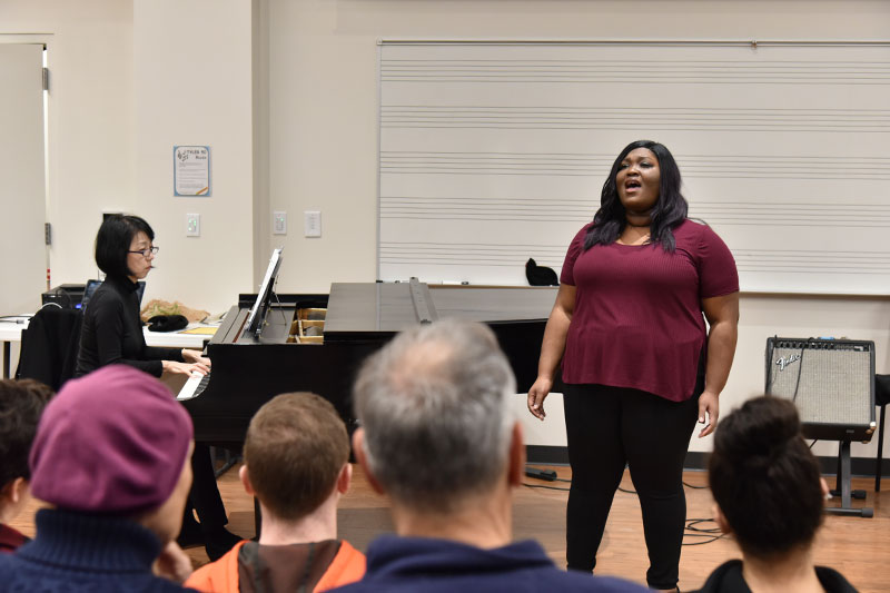 Tehillah Wilson performs song from Ragtime: The Musical at Black History Month Recital