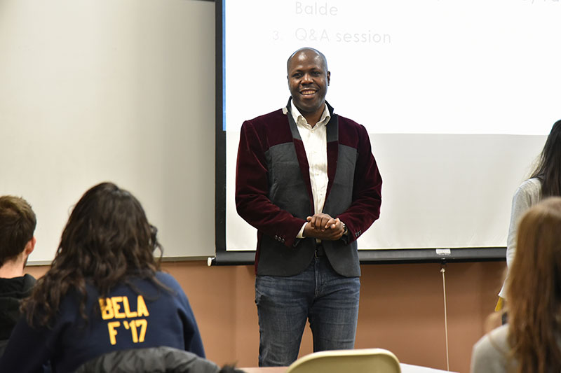 Pierre Lovens Merolien, a visiting Humphrey Fellow, talks about technology in Haiti