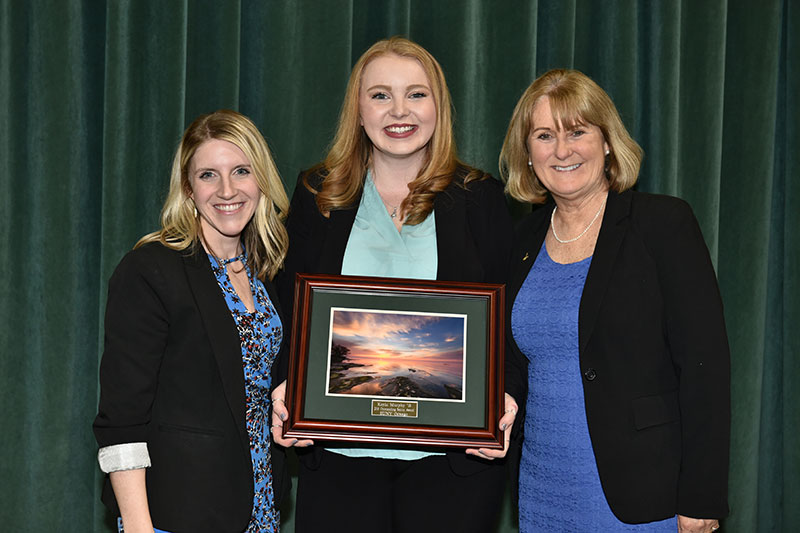 Kayla Murphy receives Outstanding Senior Award