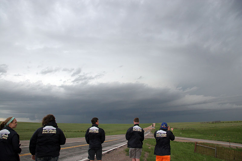 Student meteorologists monitor storm supercell