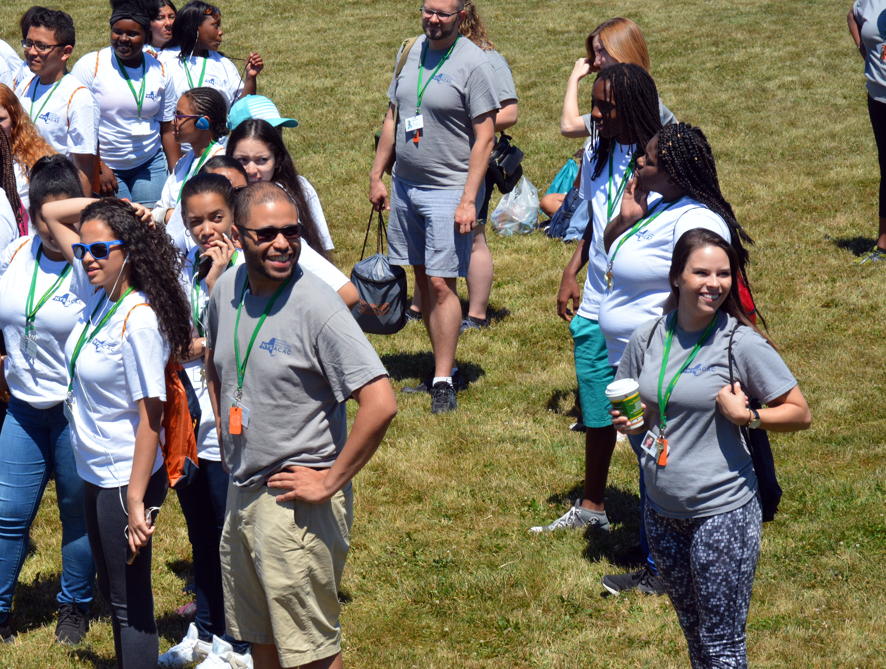 Counselors welcome students to Camp College