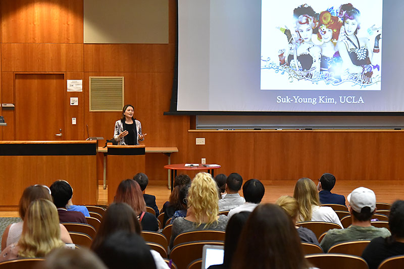 UCLA professor Suk-Young Kim speaks on K-pop for the Year of Korea opening ceremony