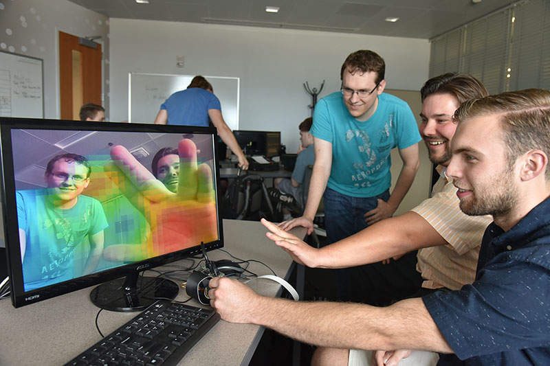 Student works on thermal imaging project