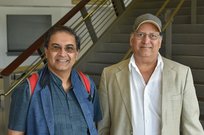 Surajit Sen with Alok Kumar during his campus visit to speak