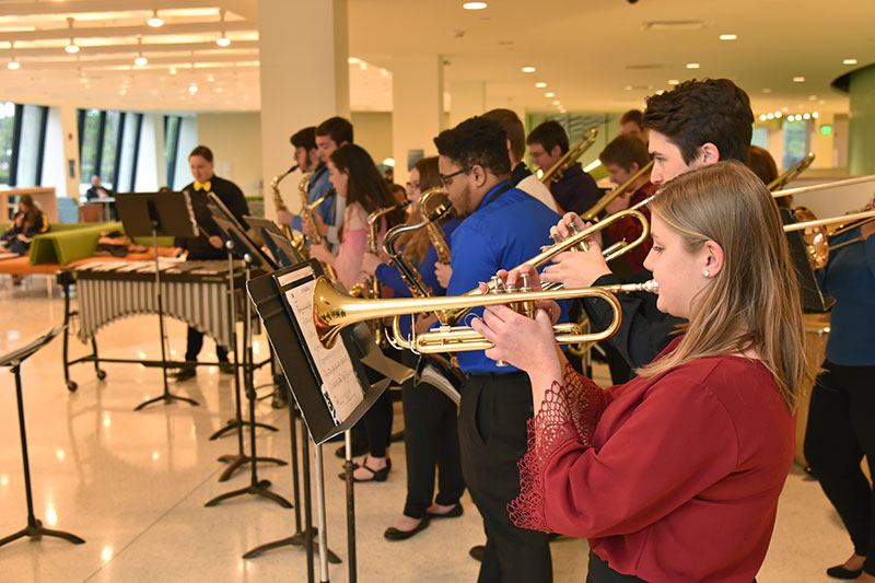 Latin jazz band performs