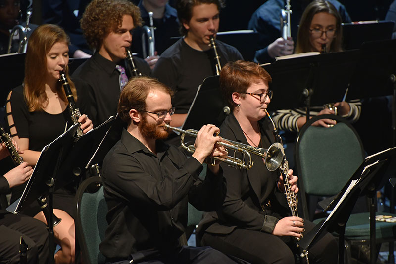 Wind Ensemble and soloists perform