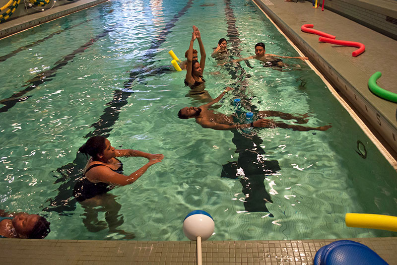 Students take advantage of free swimming lessons