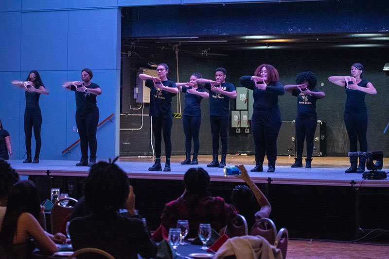 The Image Step Team performs at the 51st annual Black Student Union Dinne