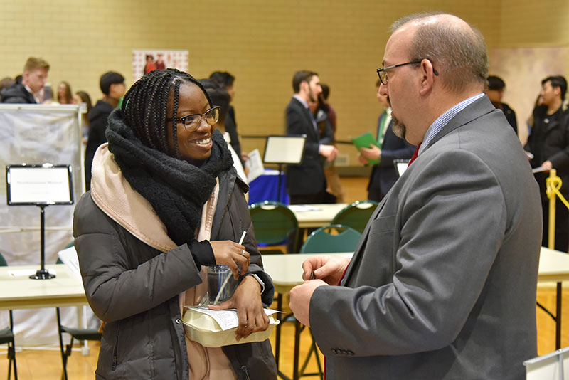 Students learn about opportunities at Spring Career and Internship Fair