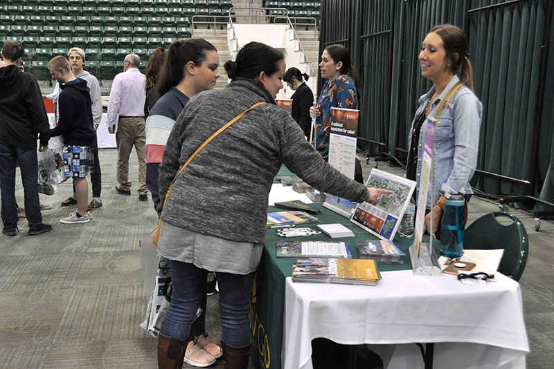 Students and families attend College and Career Night