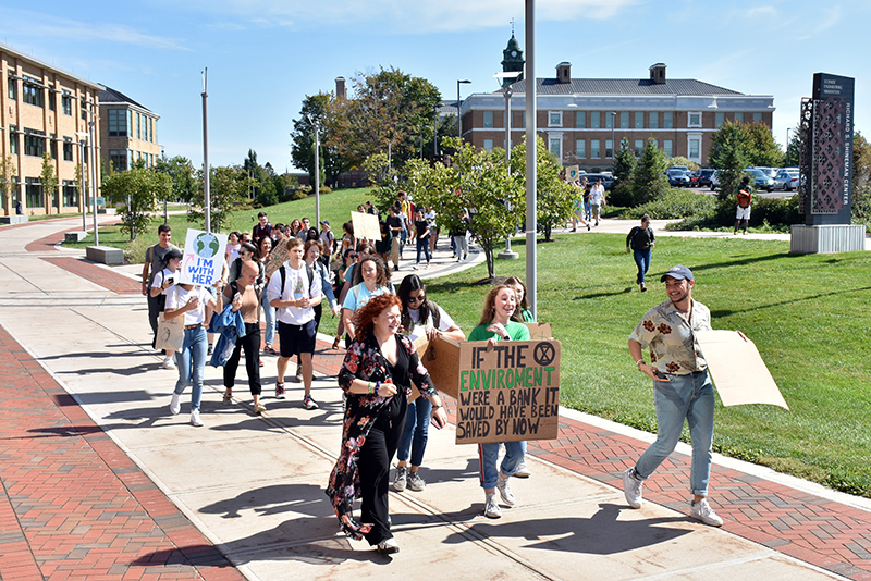 Students walk to bring attention to climate issues