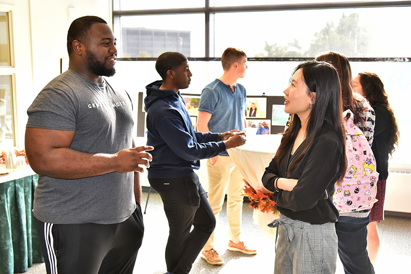 Recent welcoming reception for returning study abroad students and new international students