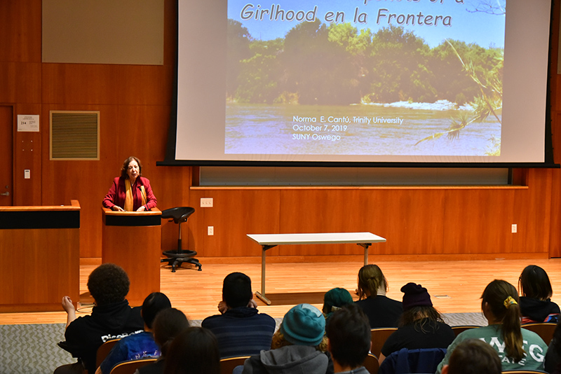 Author Norma Elia Cantu spoke at the Oct. 7 edition of the Living Writers Series