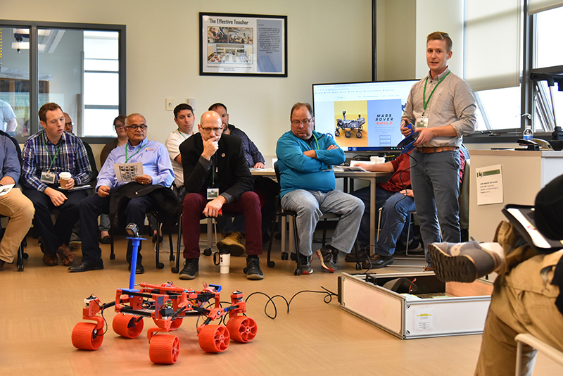 Leif Sorgule, a technology teacher at Orchard Park Schools and presenter at the 80th Fall Technology Conference, explains how to create a working Mars rover robot that will engage students in robotics