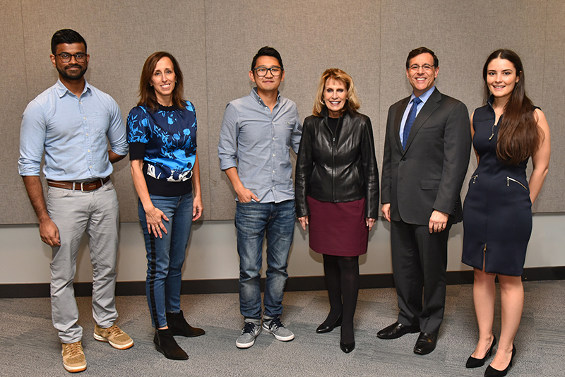 Alumni and President Deborah F. Stanley sharing encouragement and knowledge during the Upskilling in a Digital World event