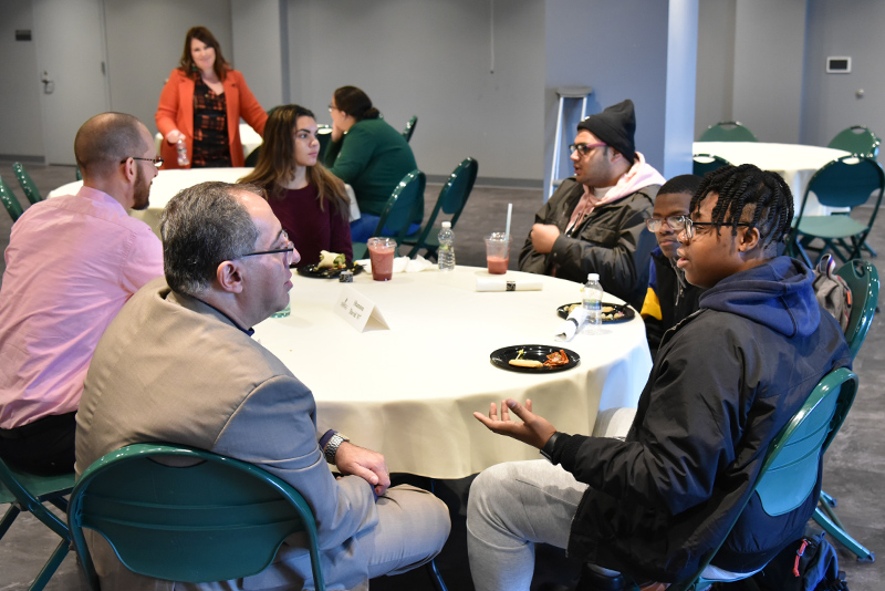 As part of I’m First Day celebrating first-generation college students on Nov. 8, first-generation alumni came back to share their experiences with interested students at a luncheon
