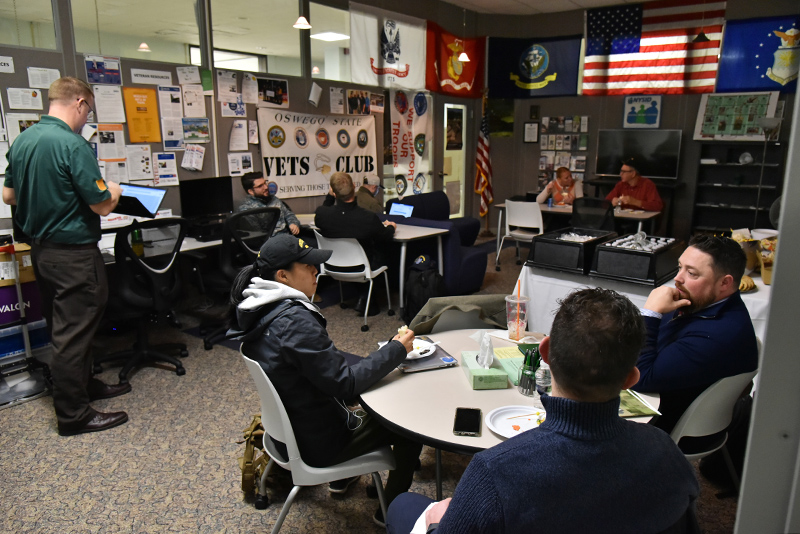 The college’s annual Veterans’ Day luncheon invited veterans and military members to gather for a meal and fellowship in the Veterans Lounge in Hewitt