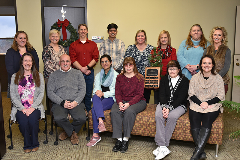 Representatives from Culkin Hall, who won the building award during the annual State Employees Federated Appeal/United Way baskets of caring fundraiser for the 2019 year