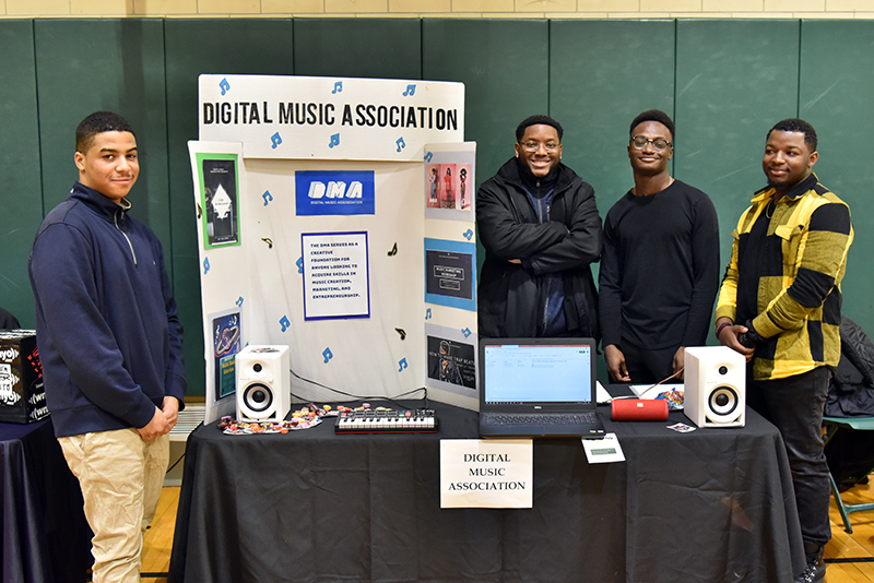 Digital Music Association representatives at Student Involvement Fair