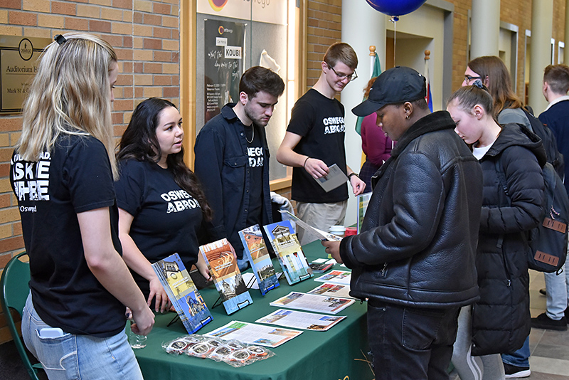 Students learn more about international opportunities at Study Abroad Fair