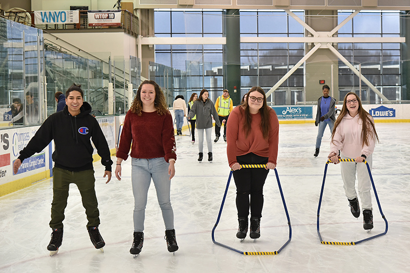 Students enjoy Valentine's Day skate