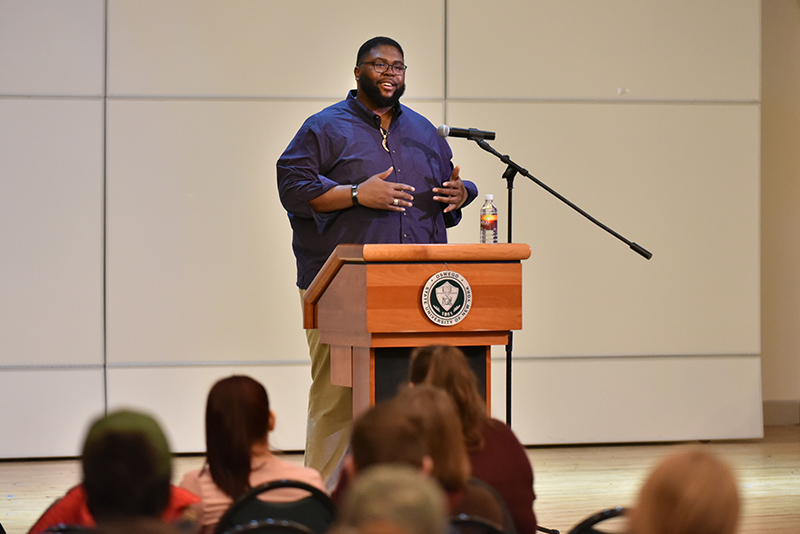 The I Am Oz Speaker Series on March 5 featured sociologist Anthony Jack, an author and assistant professor at the Harvard Graduate School of Education