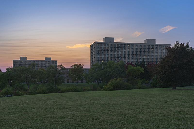 The sun sets over West Campus in a timeless serene scene on Sept. 27.