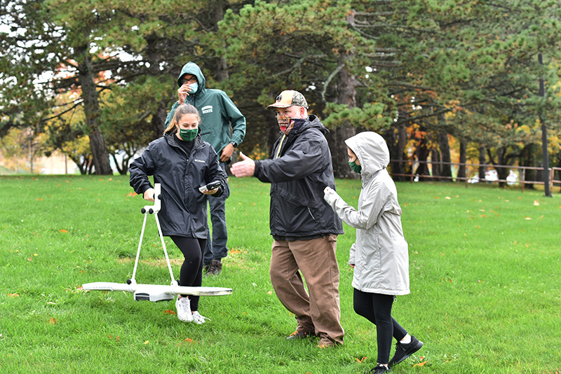 In late October, the Geology 101 class taught by Dave Valentino began mapping the area where the college's Splinter Village used to be located.