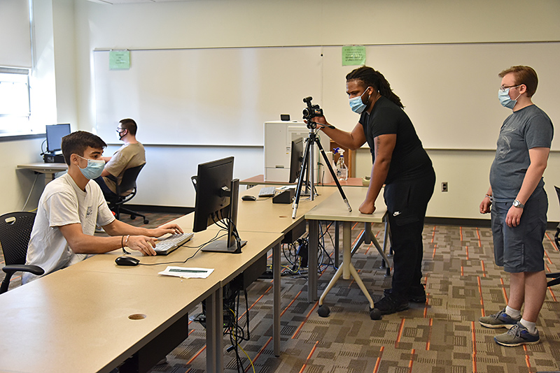 Technology education students in Mark Springston's “Communication and Media Systems” class worked on a documentary depicting student, academic and campus life in the era of COVID-19.