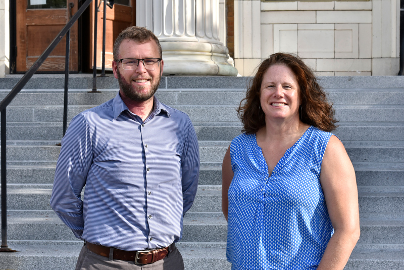 The college recently welcomed new faculty with 2020-21 start dates including Penfield Library archivist Zachary Vickery (left) and tenure-track technology education faculty member and PRODiG Fellow Karin Dykeman.