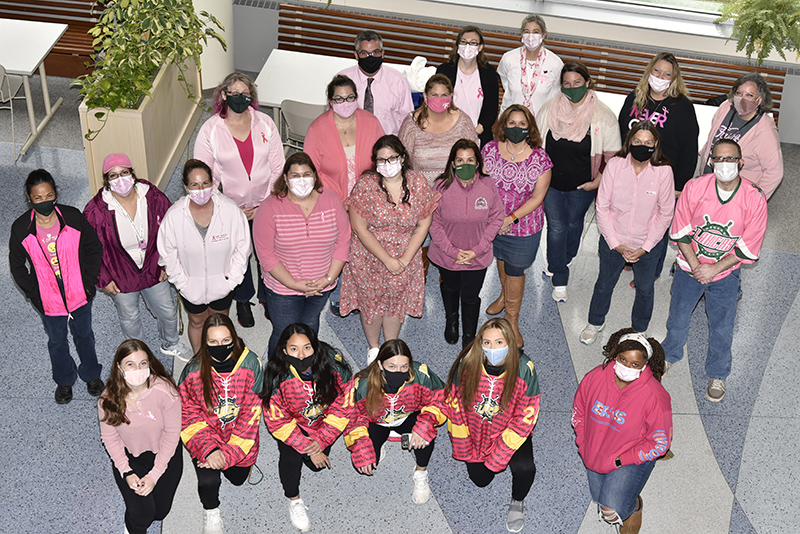 The annual Pink Day organized by the SEFA (State Employees Federated Appeal) campaign to raise funds for and awareness about breast cancer was held Oct. 22 in Marano Campus Center food and activities court.