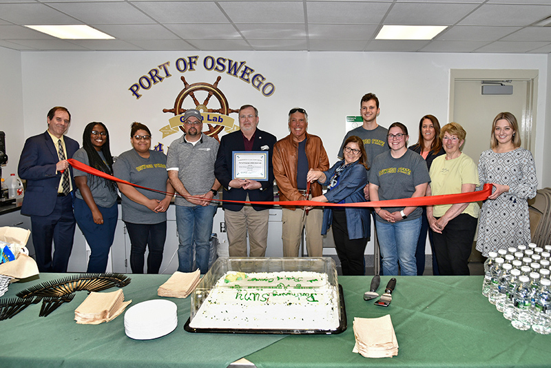 The Port of Oswego Authority (POA) recently held a ribbons cutting to officially open its state-of-the-art grain testing lab, a partnership with SUNY Oswego and part of the new $15 million Grain Export Center.