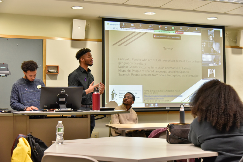 The James A. Triandiflou ‘88 Institute for Equity, Diversity, Inclusion and Transformative Practice hosted a discussion Oct. 20 in Marano Campus Center to explore some of the life experiences of SUNY Oswego community members of Latin or Hispanic descent.