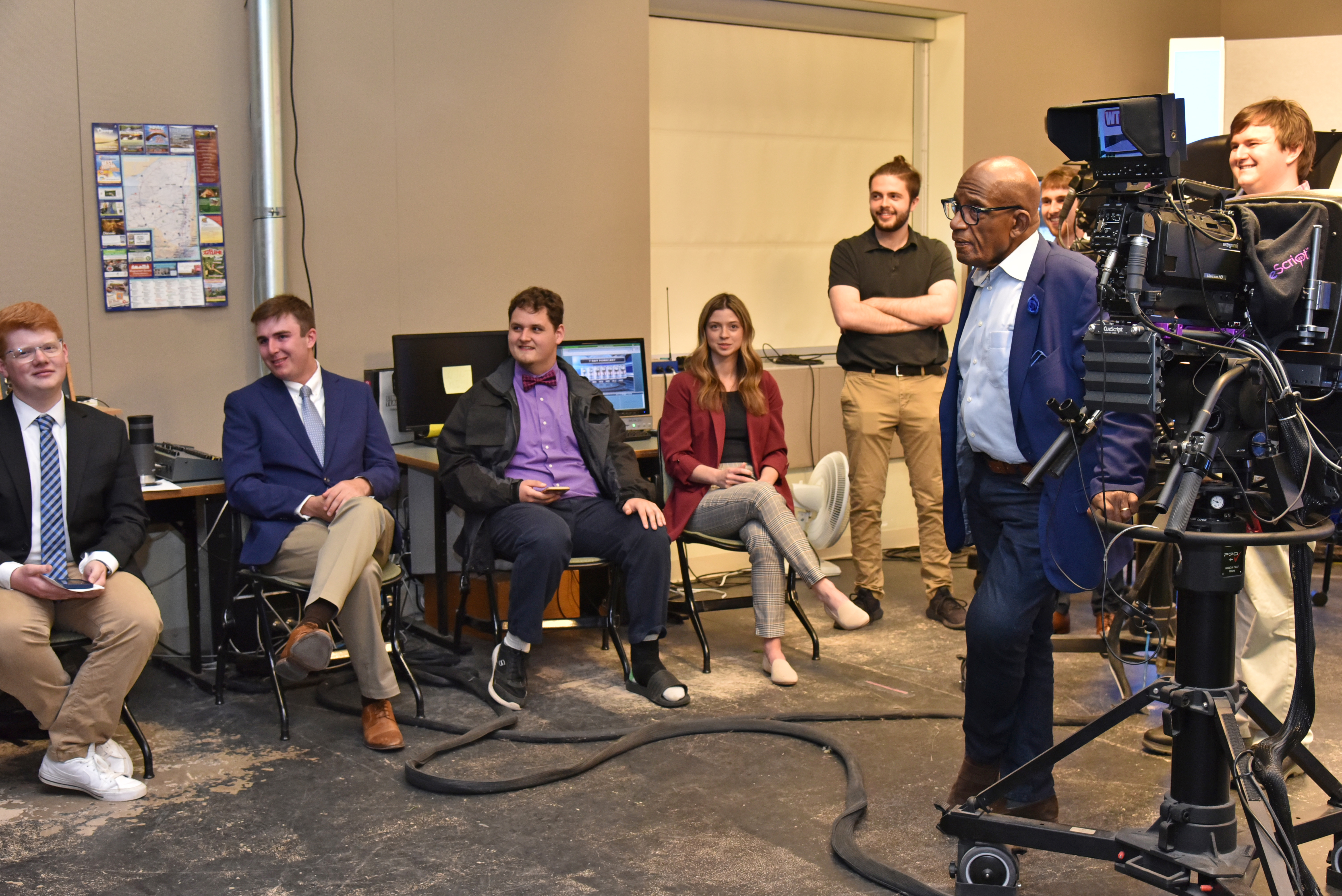 Popular NBC Today show co-host and weatherman – and 1976 SUNY Oswego graduate – Al Roker had a chance to meet students face-to-face in his “Building an On-Air Career” course he has been virtually co-teaching with Michael Riecke in an April 27 campus visit.