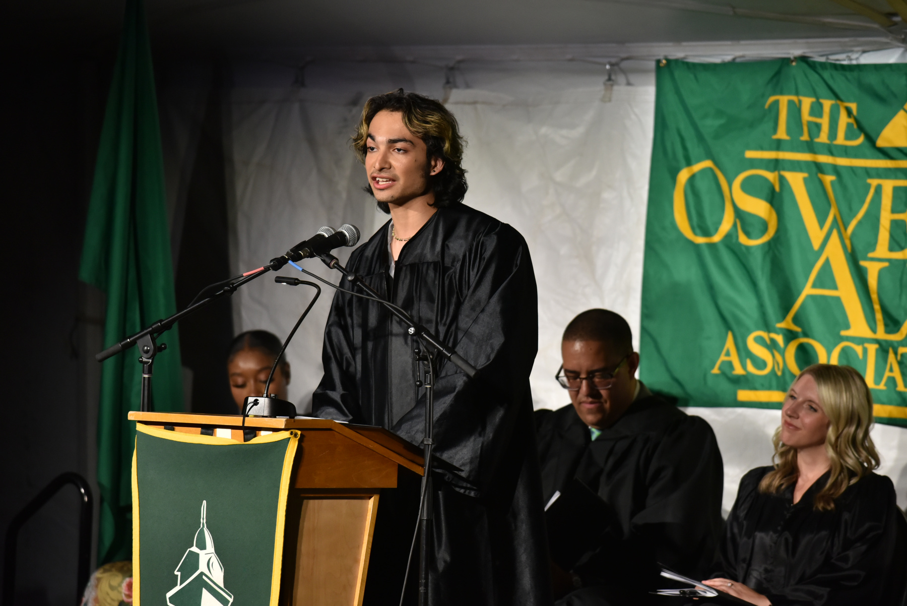 Kaushal Joshi '23, an international student from Nepal graduating summa cum laude, gave the student address for the Torchlight Ceremony. 