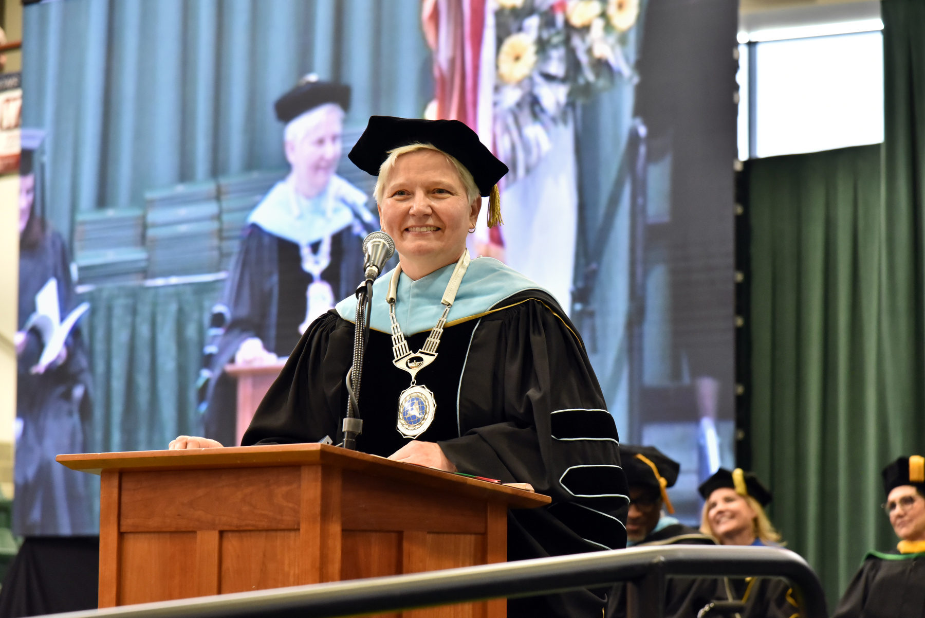 Officer in Charge Mary C. Toale provided the Charge to the Graduates for the May 13 Commencement ceremonies.