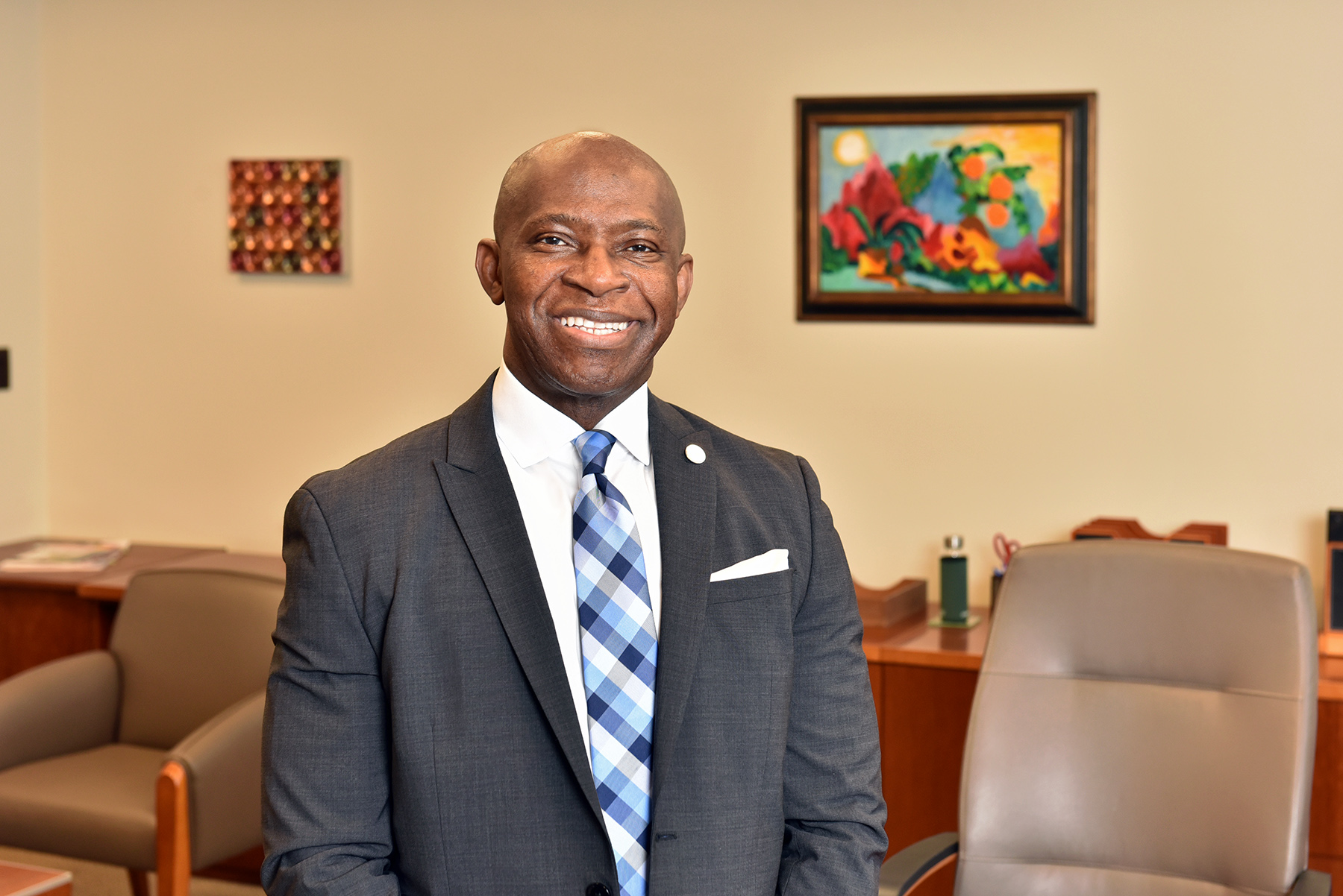 President Dr. Peter O. Nwosu in his office